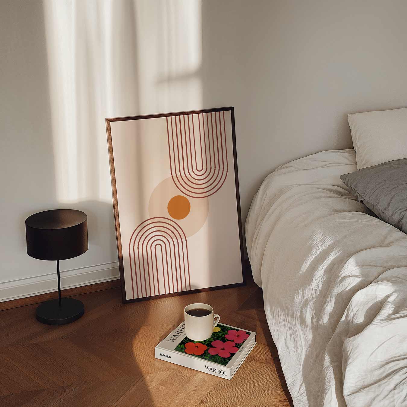 Minimalistische Retro Cirkel Poster-WallArtistic