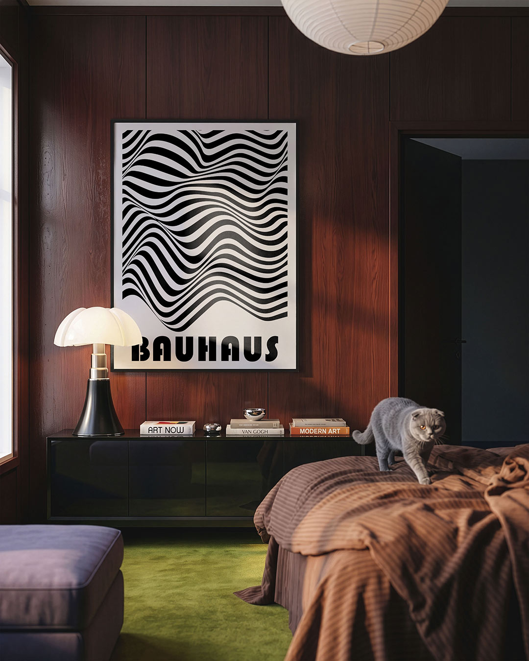 Golvend lijnenspel Poster