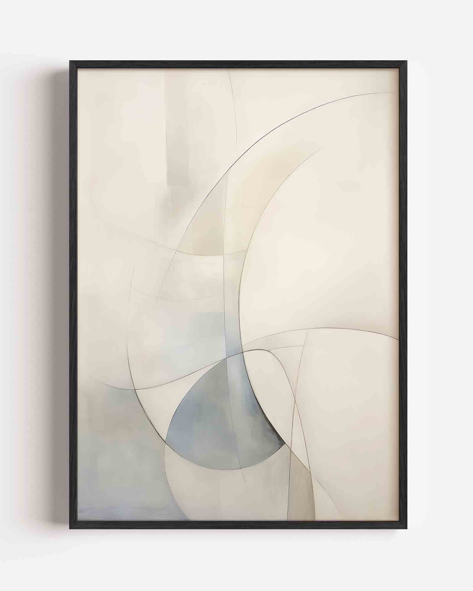 Abstracte lijnen en vormen Poster
