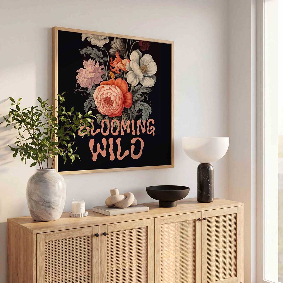 Bloemen en bladeren Poster