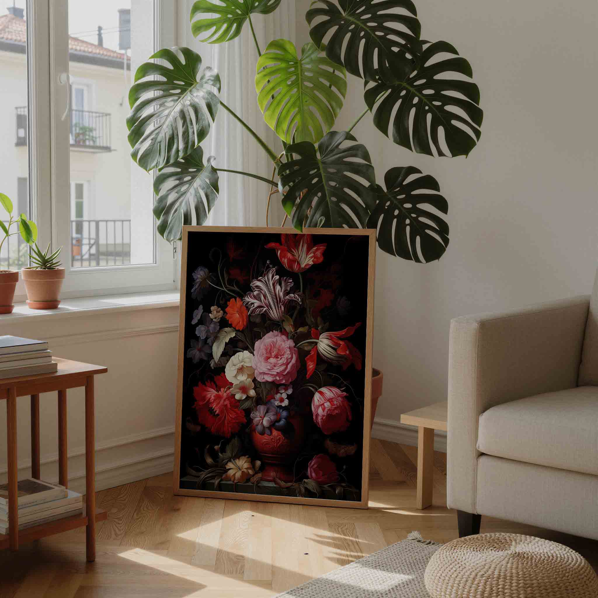 Bloemen in vaas Poster