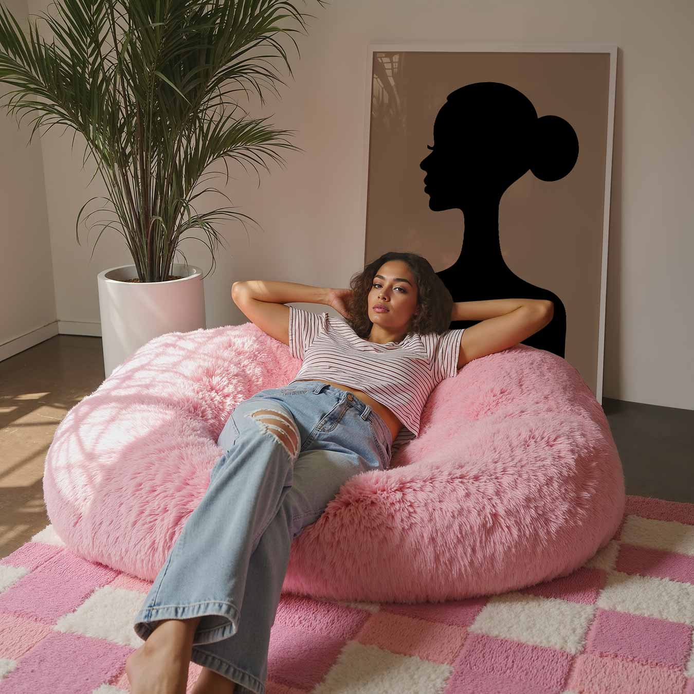 Elegante Silhouet Vrouw Poster-WallArtistic