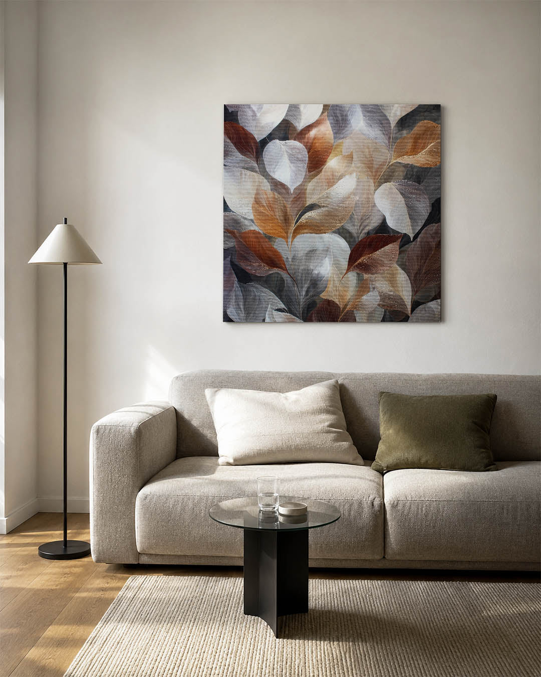 Organische bladvormen Kunstwerk