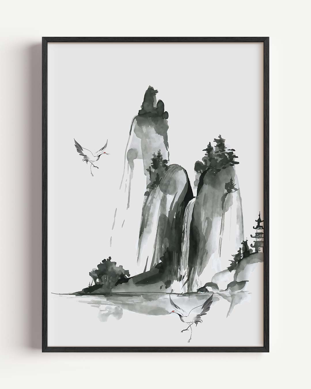 Sereen Chinees Landschap Poster-WallArtistic