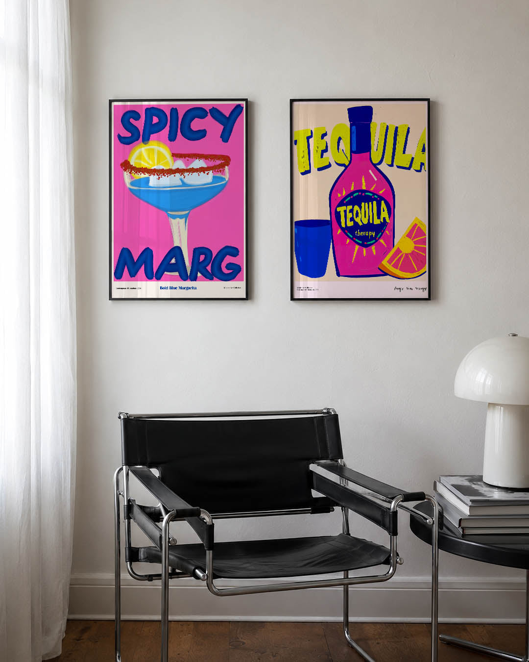 Kleurrijke cocktail Posterset