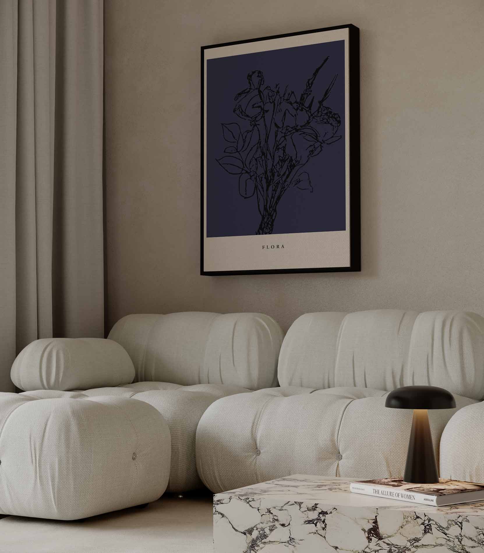 Flora Elegantie Kunstwerk-canvas-dibond-plexiglas-wanddecoratie-WallArtistic