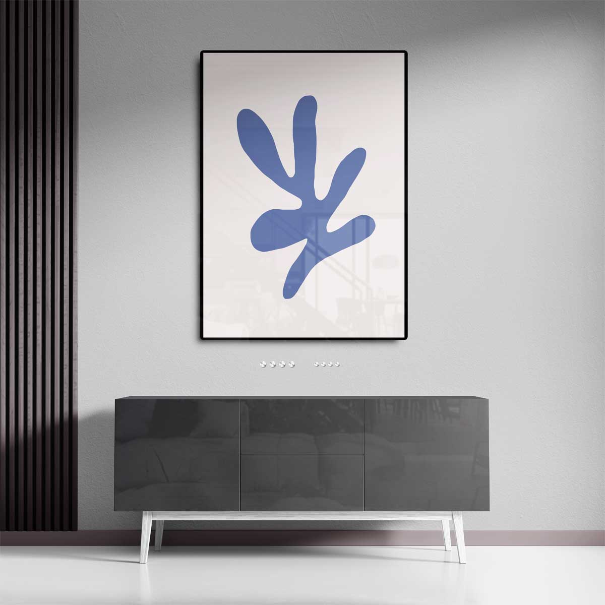 Blauwe Dans Kunstwerk-canvas-dibond-plexiglas-wanddecoratie-WallArtistic