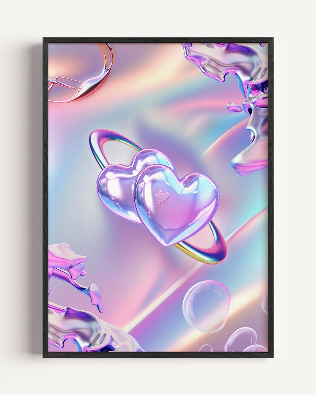 Double Heart Galaxy Poster-WallArtistic