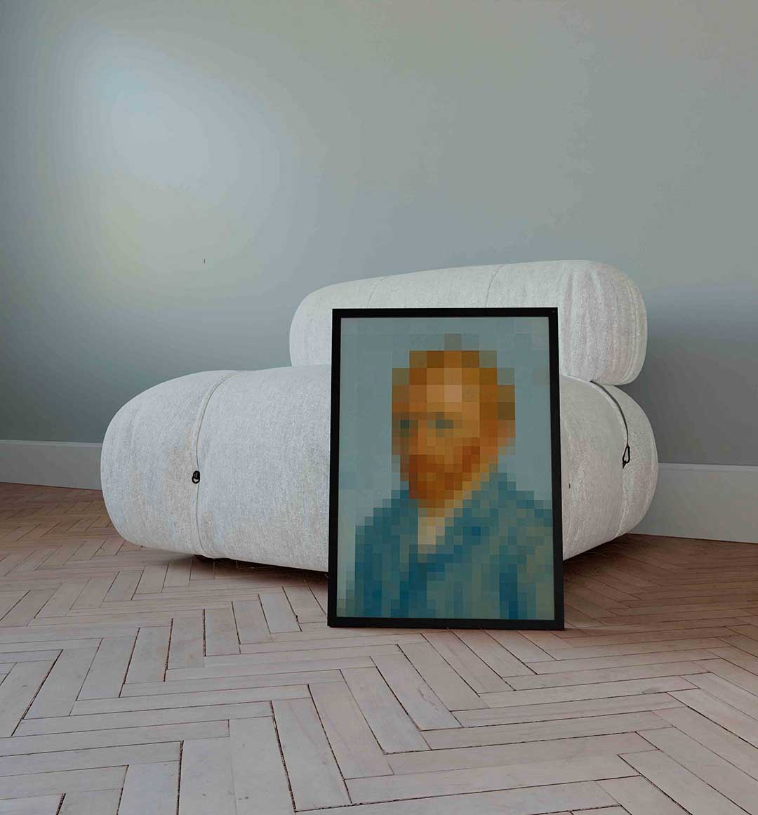 Gepixelde portret Poster