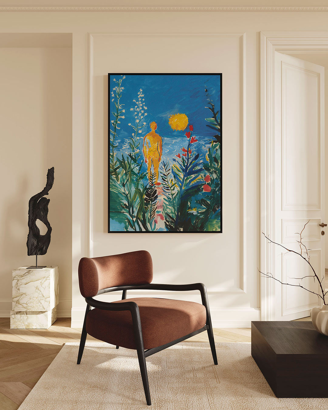 Kleurrijke natuurfiguur Kunstwerk