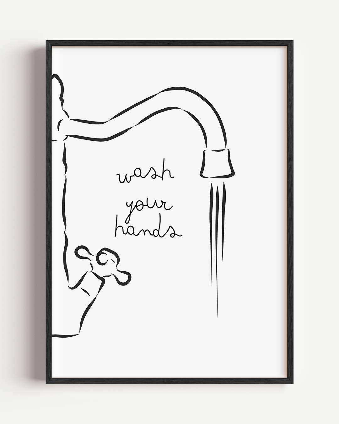 Stijlvolle Minimalistische Handenwas Poster-WallArtistic