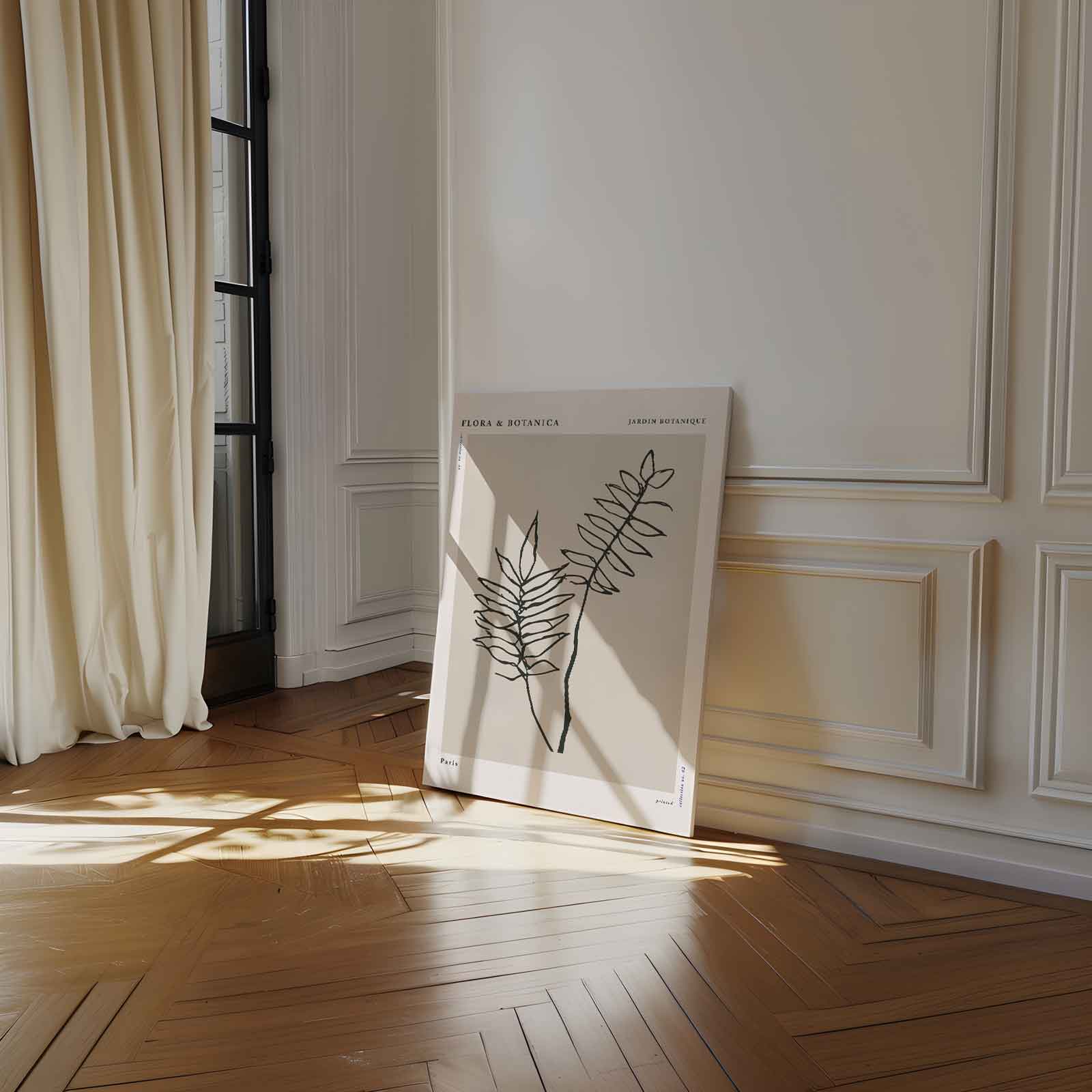 Botanische Stijl Tekening Kunstwerk-canvas-dibond-plexiglas-wanddecoratie-WallArtistic