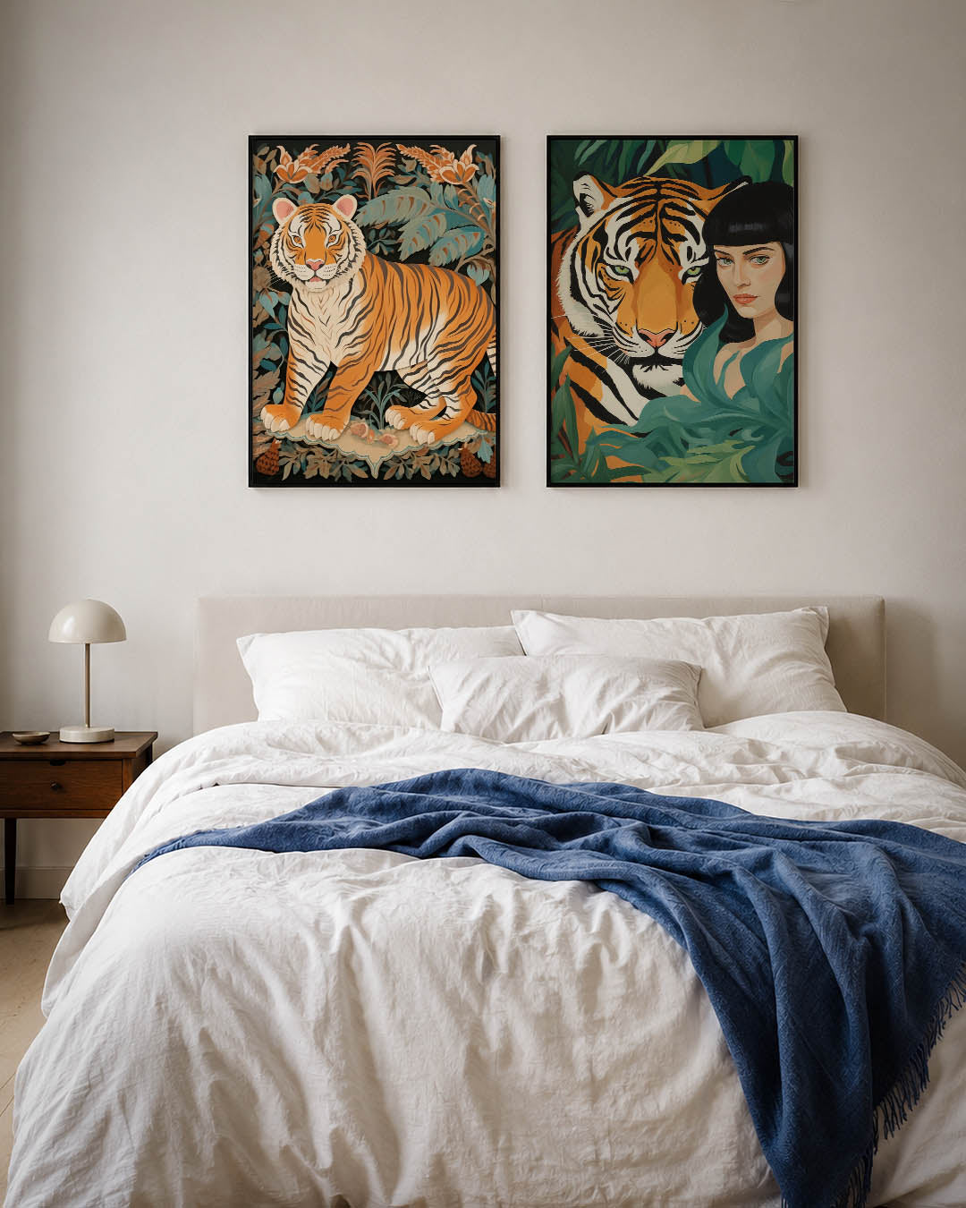 Tijger en bladeren Posterset