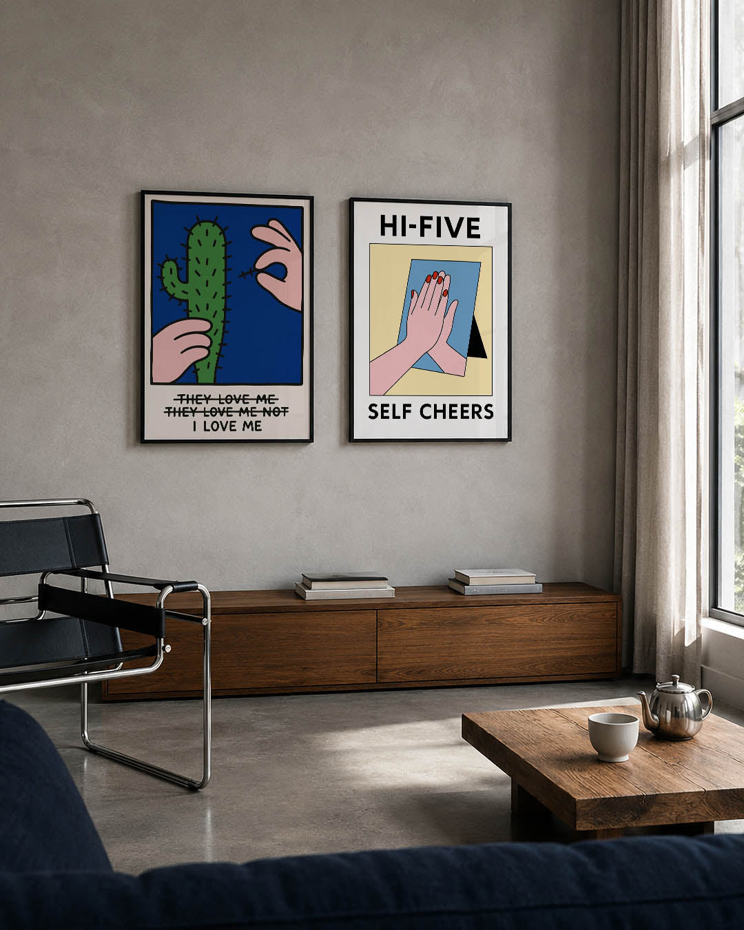 Cactus en handen Posterset