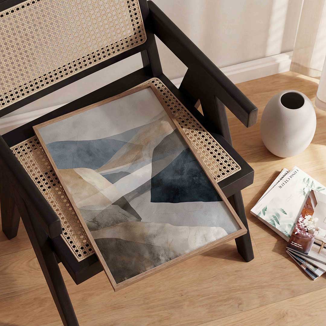 Abstracte landschapsvormen Poster