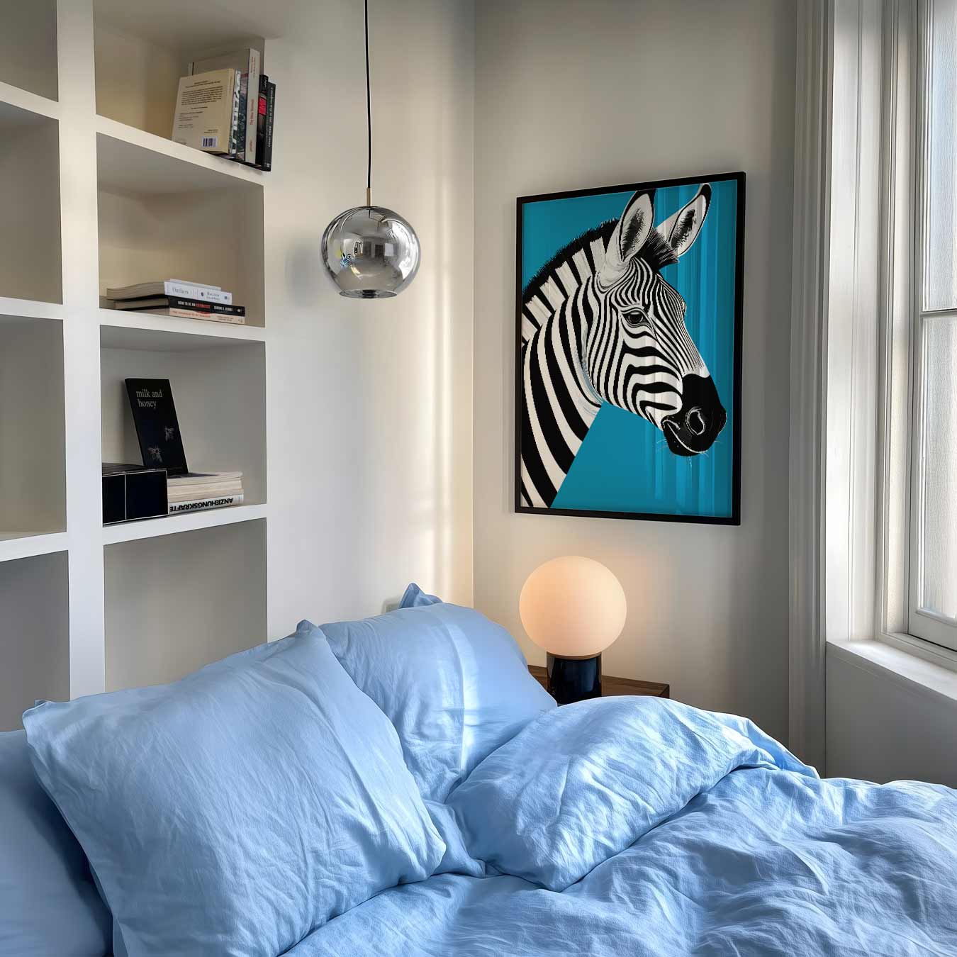 Stijlvolle Zebra Illustratie Poster-WallArtistic