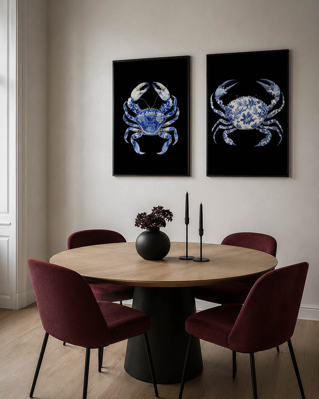Blauwe krab harmonie Posterset