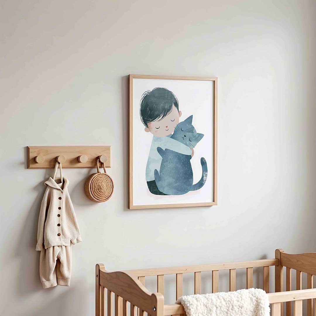 Kind met kat Poster