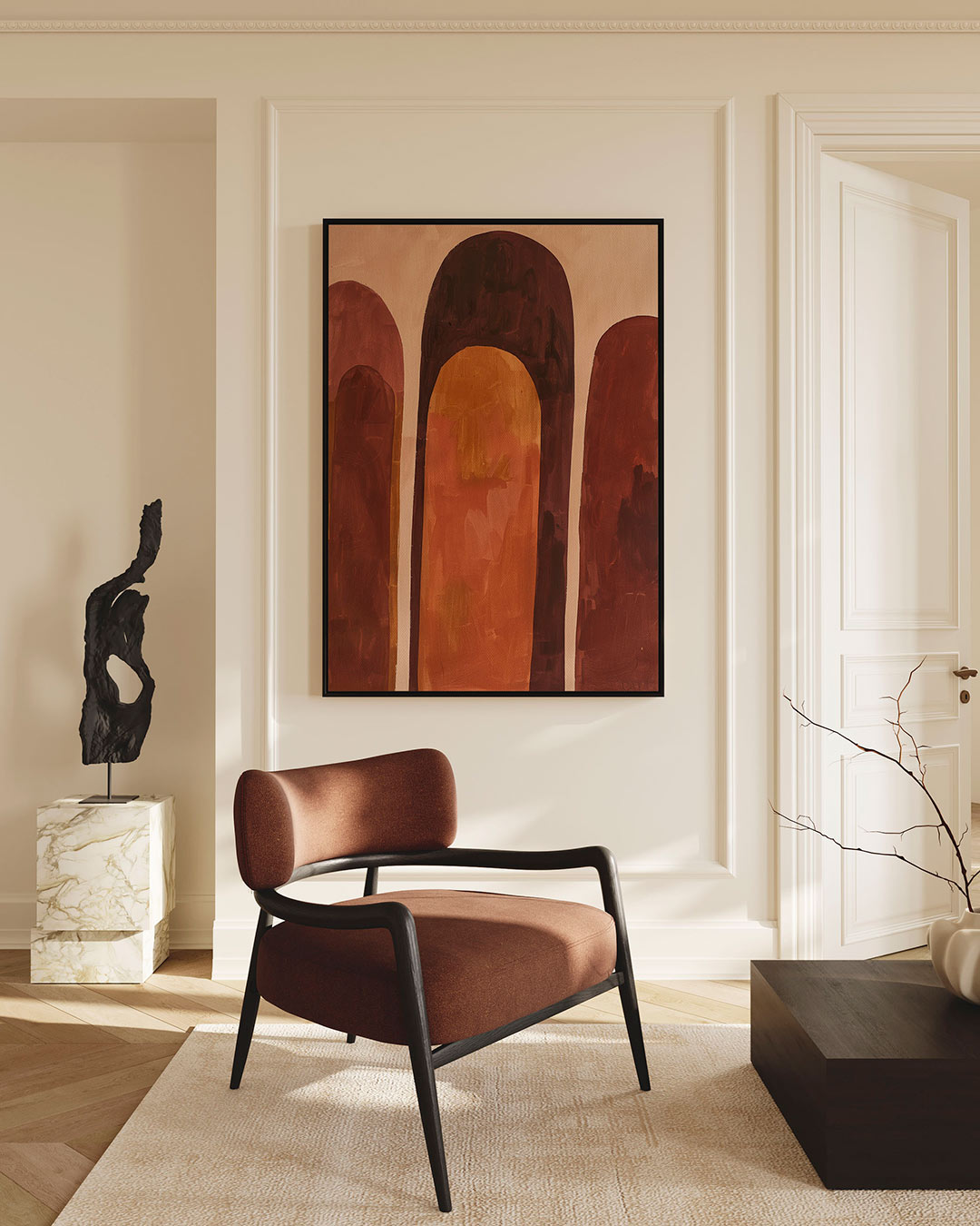 Organische vormen compositie Kunstwerk