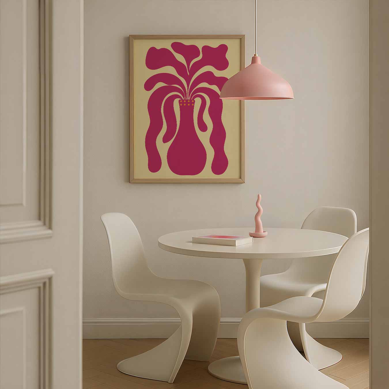 Speelse Vaasvorm Illustratie Poster-WallArtistic