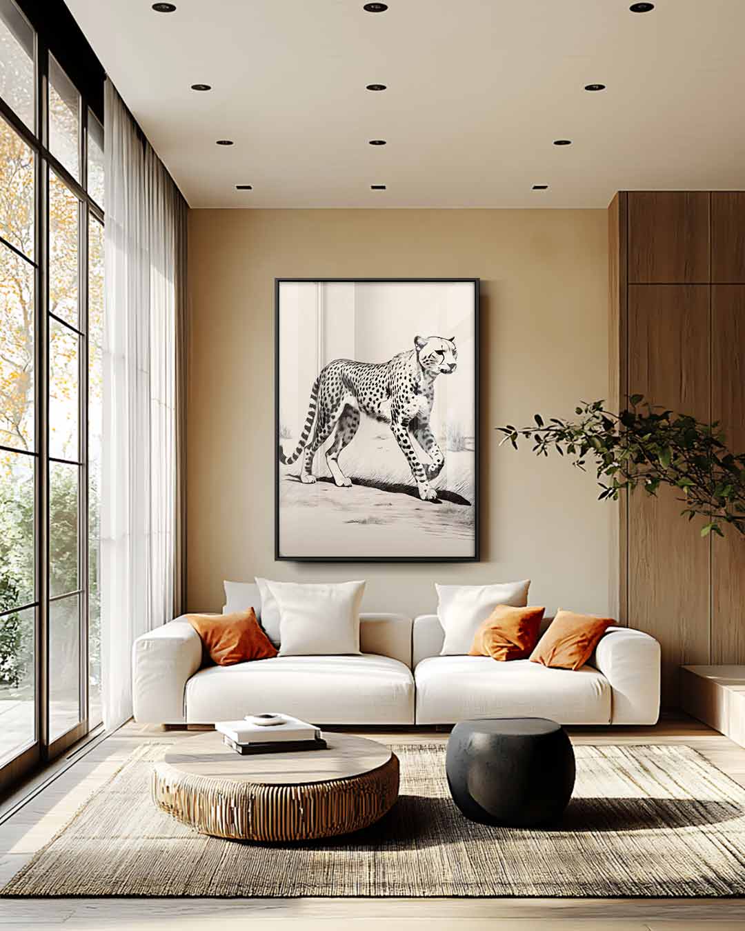 Majestätischer Gepard in der Savanne (Kunstwerk)
