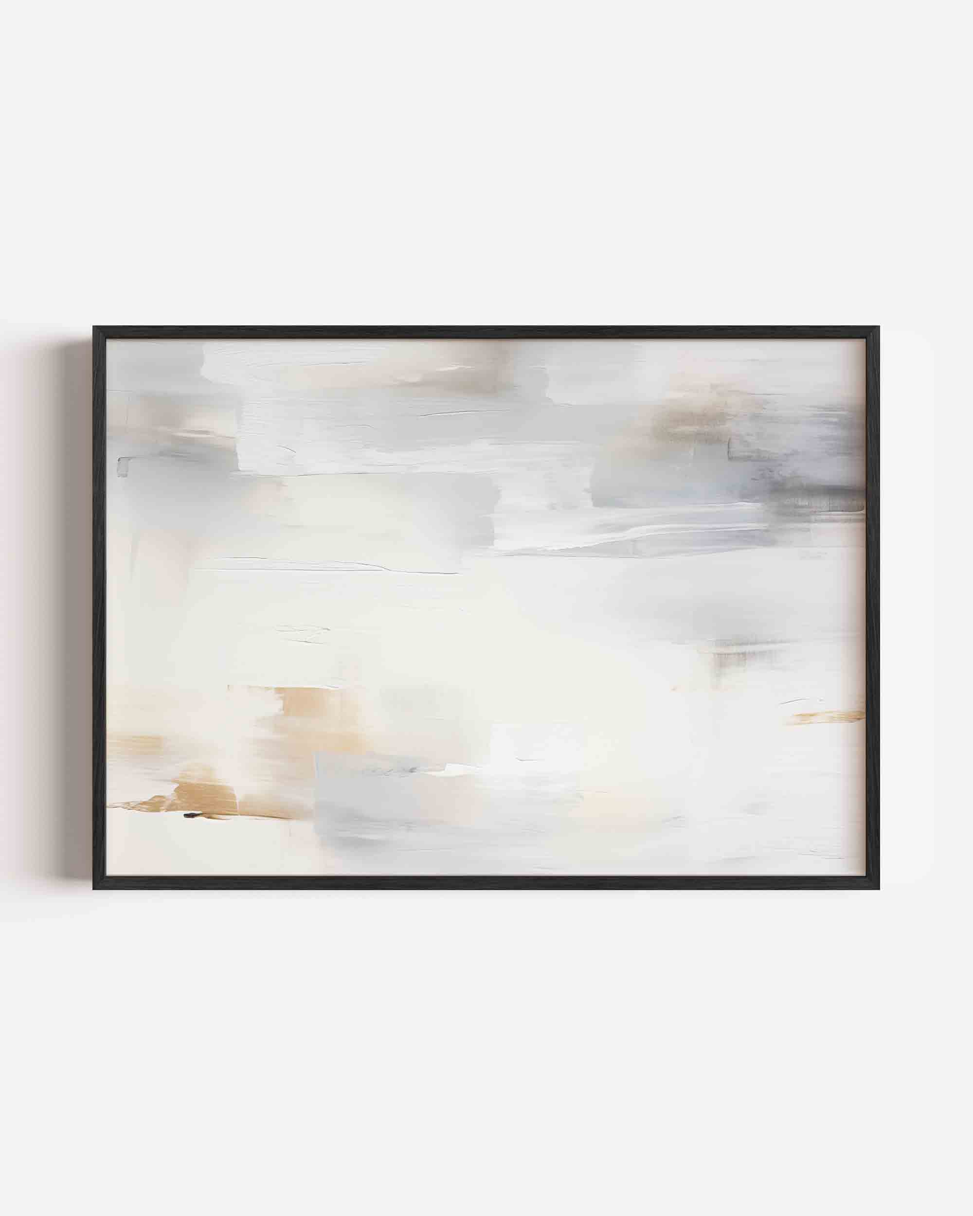 Abstracte beige en witte Poster