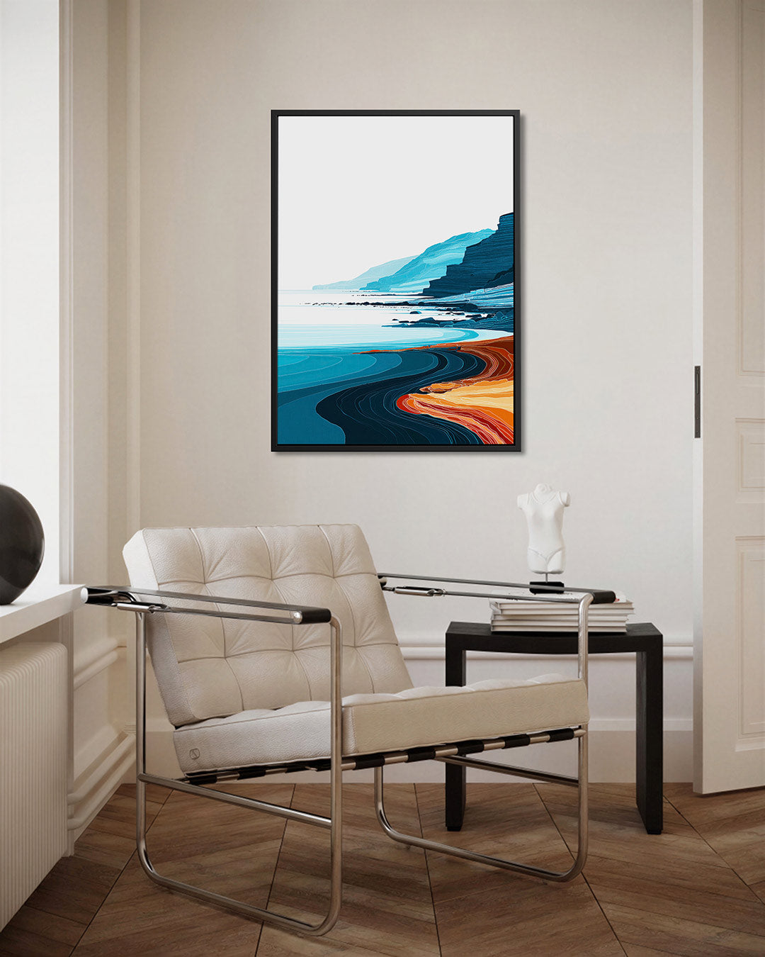 Kustlijn in lijnen Kunstwerk
