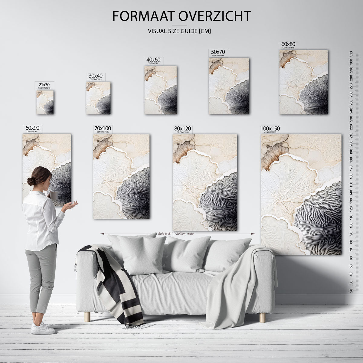 Golvende lijnen Poster