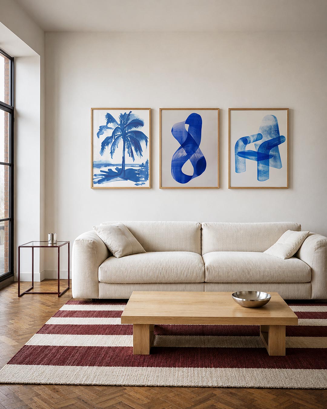 Blauwe palm Posterset