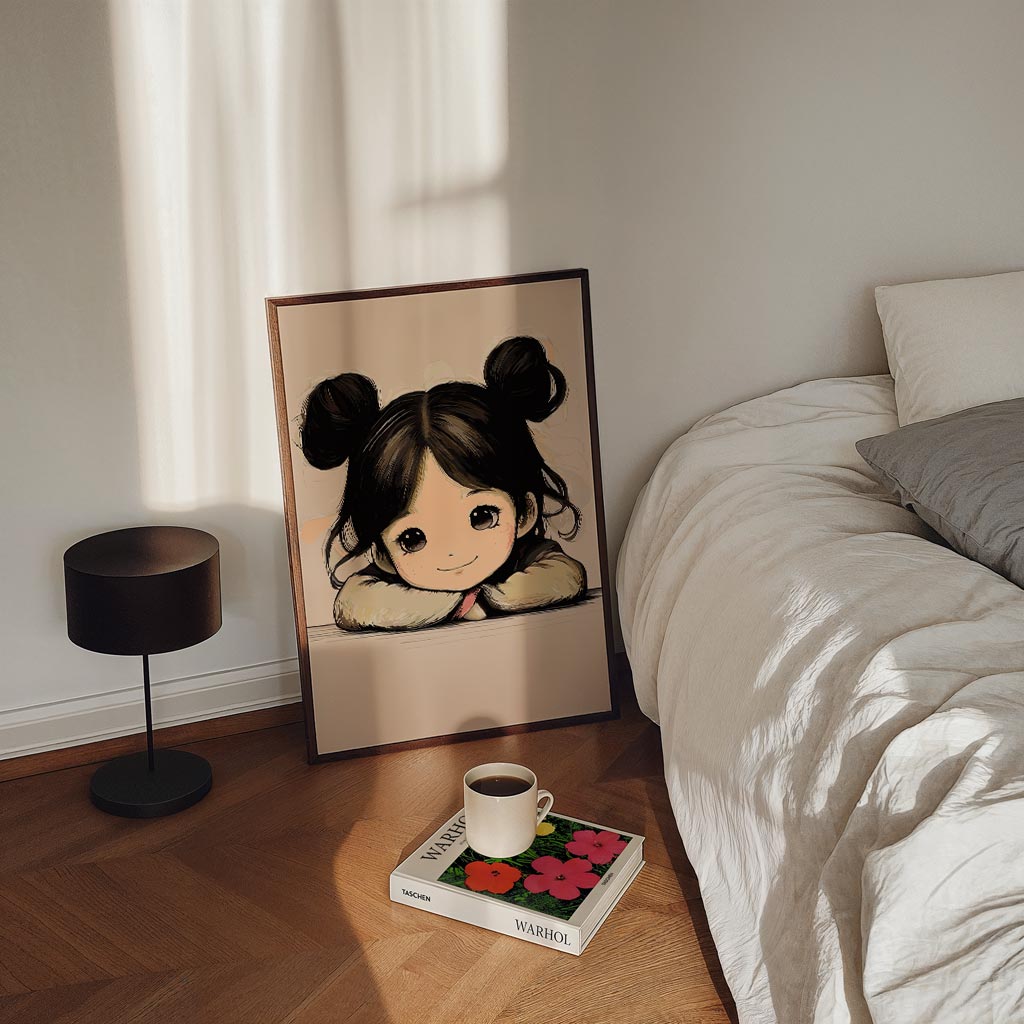 Schattige Kinderkunst Poster-WallArtistic