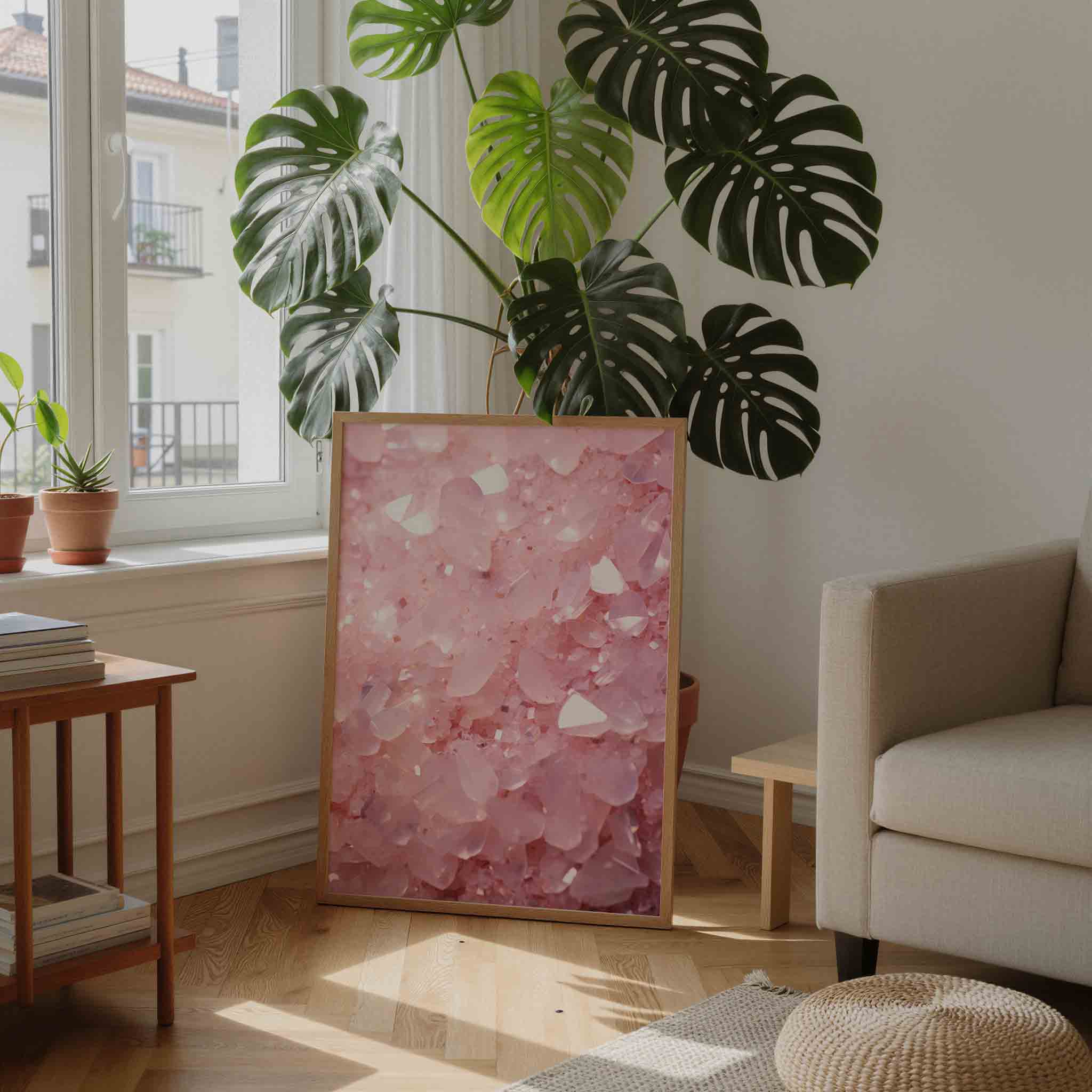 Roze kristallen Poster
