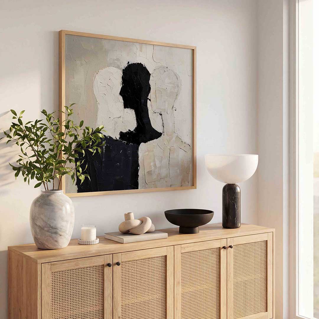Abstracte silhouetten Poster