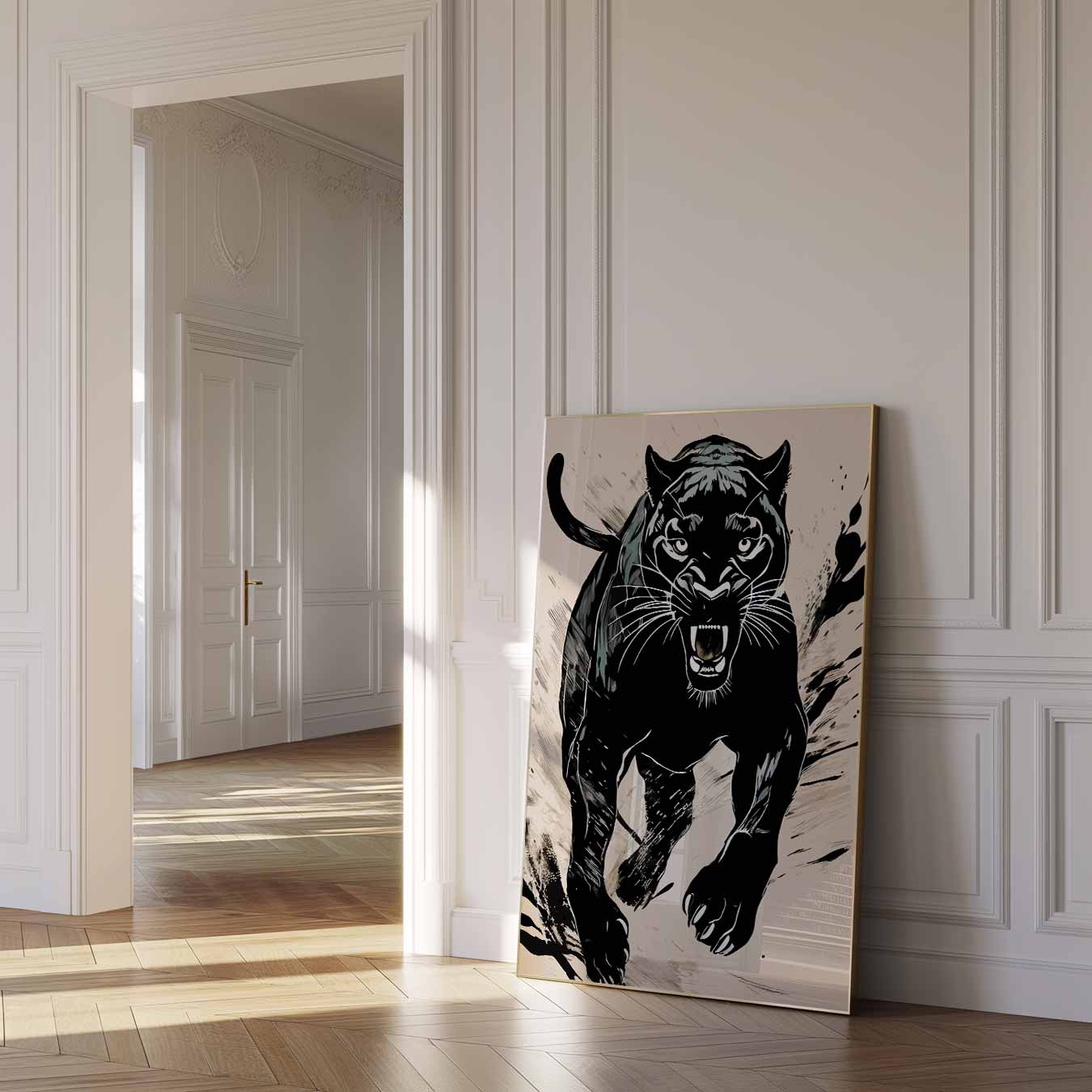 Stoere Panter Kunstposter-WallArtistic