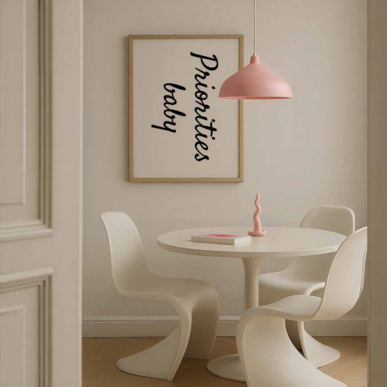 Priorities Baby Spreuk Poster-WallArtistic