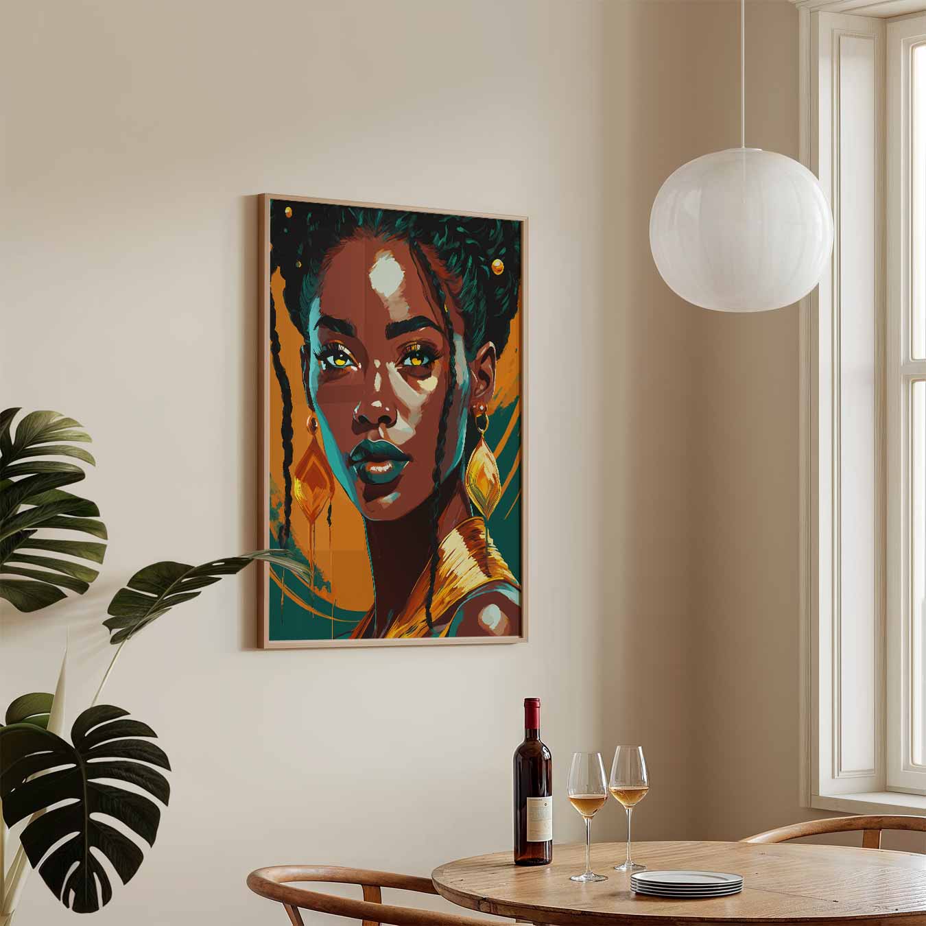 Vrouwelijke Kracht Portret Poster-WallArtistic