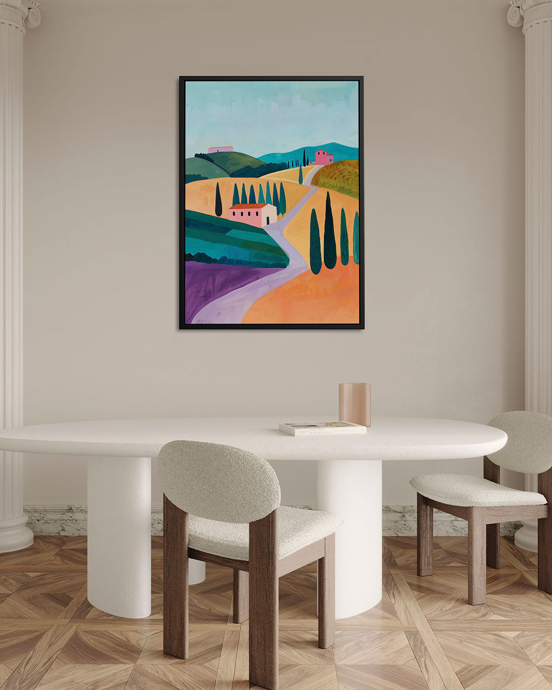 Landschap met heuvels Kunstwerk