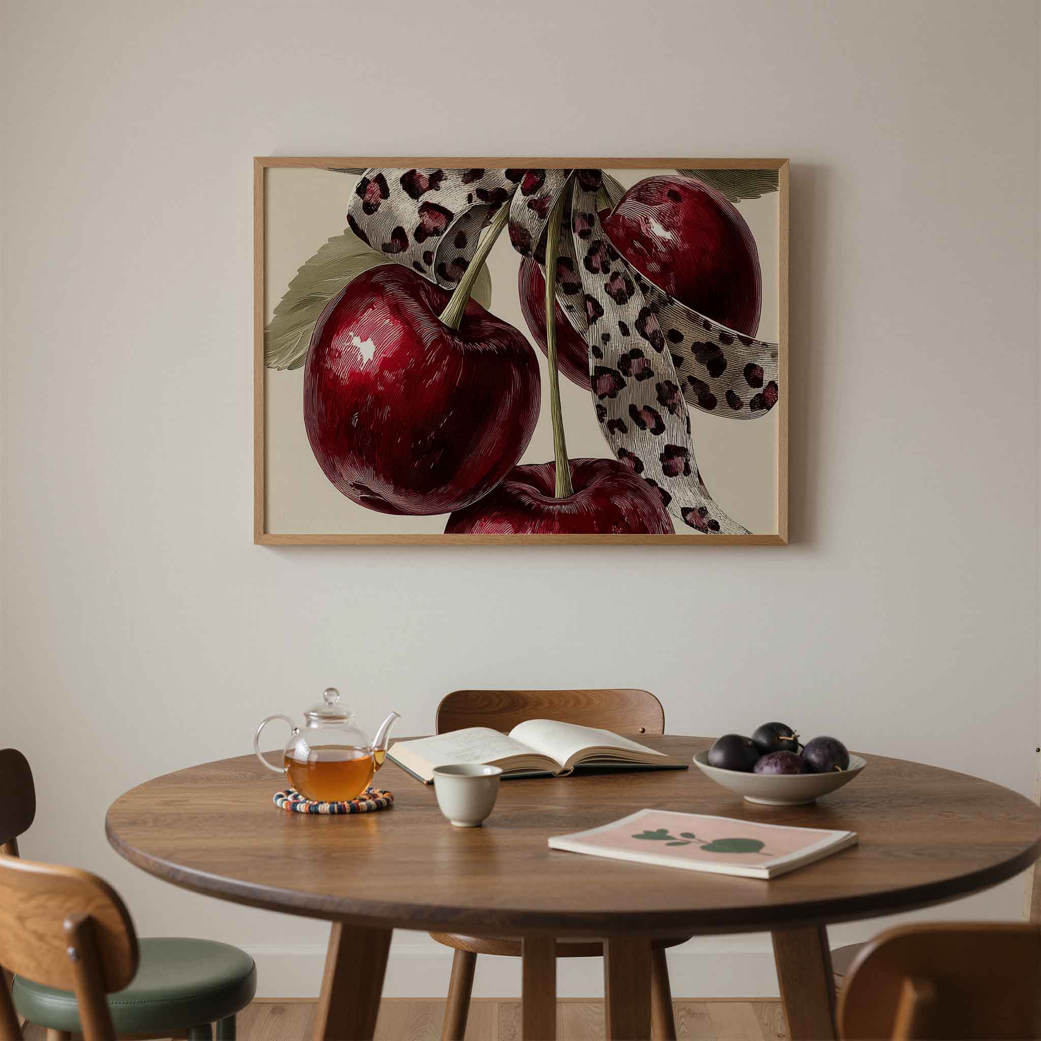 Kersen met lint Poster