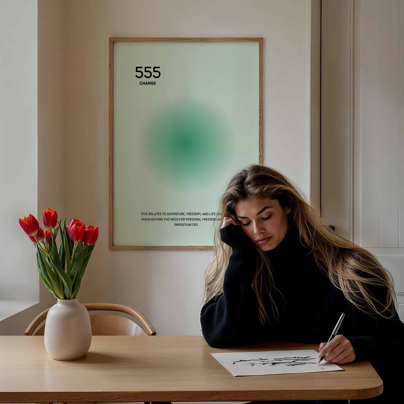 Inspirerende 555 Veranderingsposter-WallArtistic