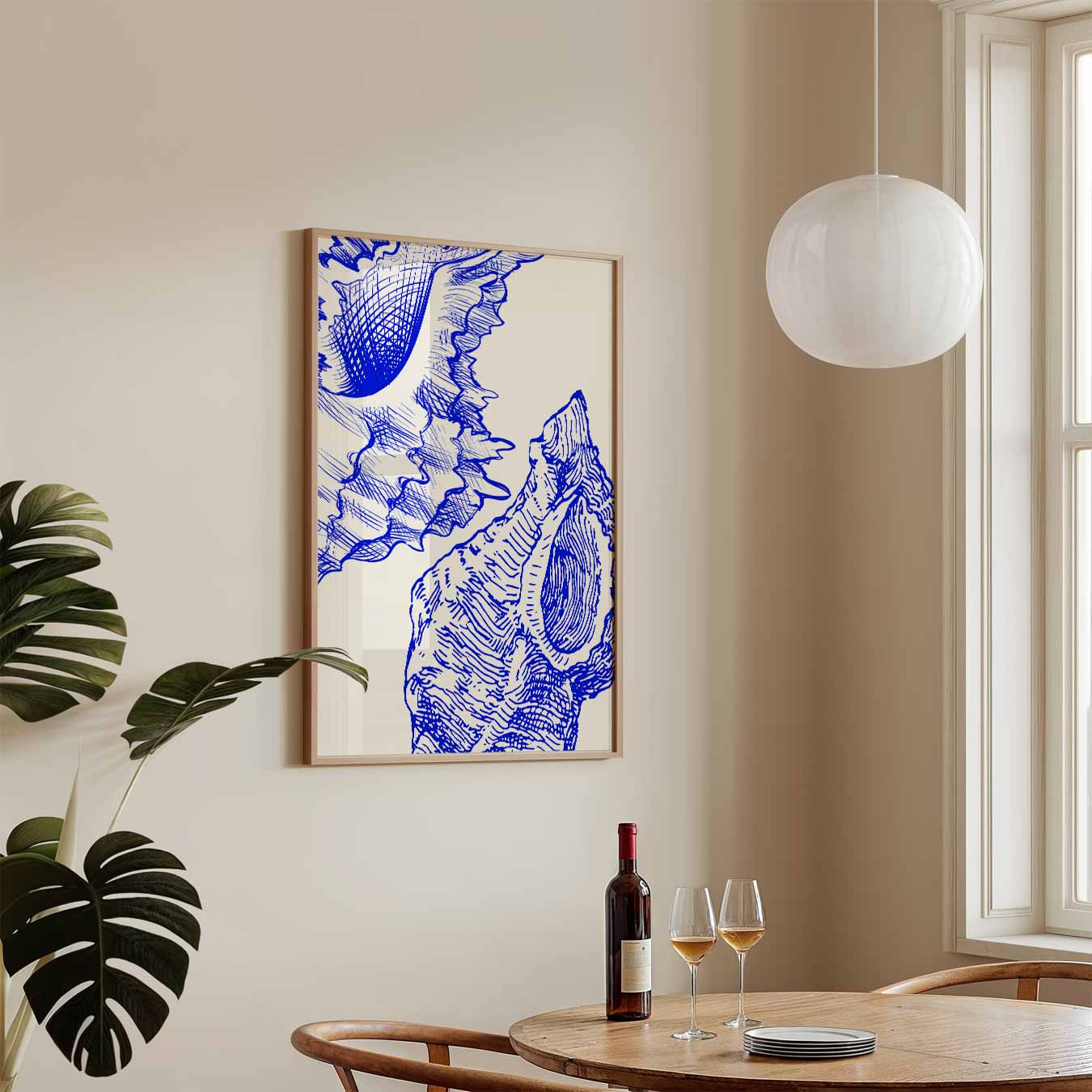 Maritieme Schelp Illustratie Poster-WallArtistic