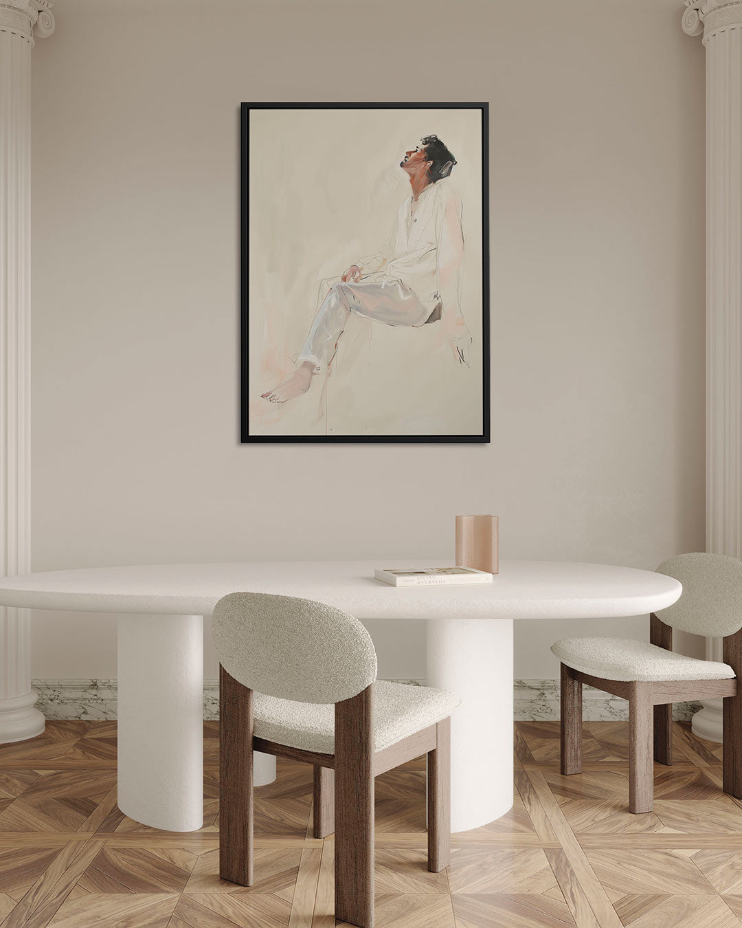 Zittende reflectie Kunstwerk