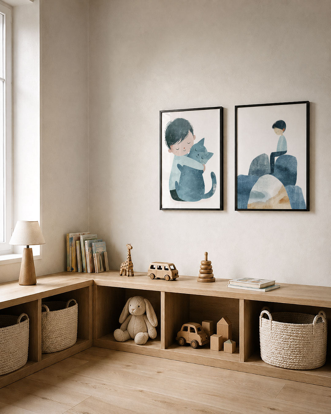 Knuffel in pasteltinten Posterset