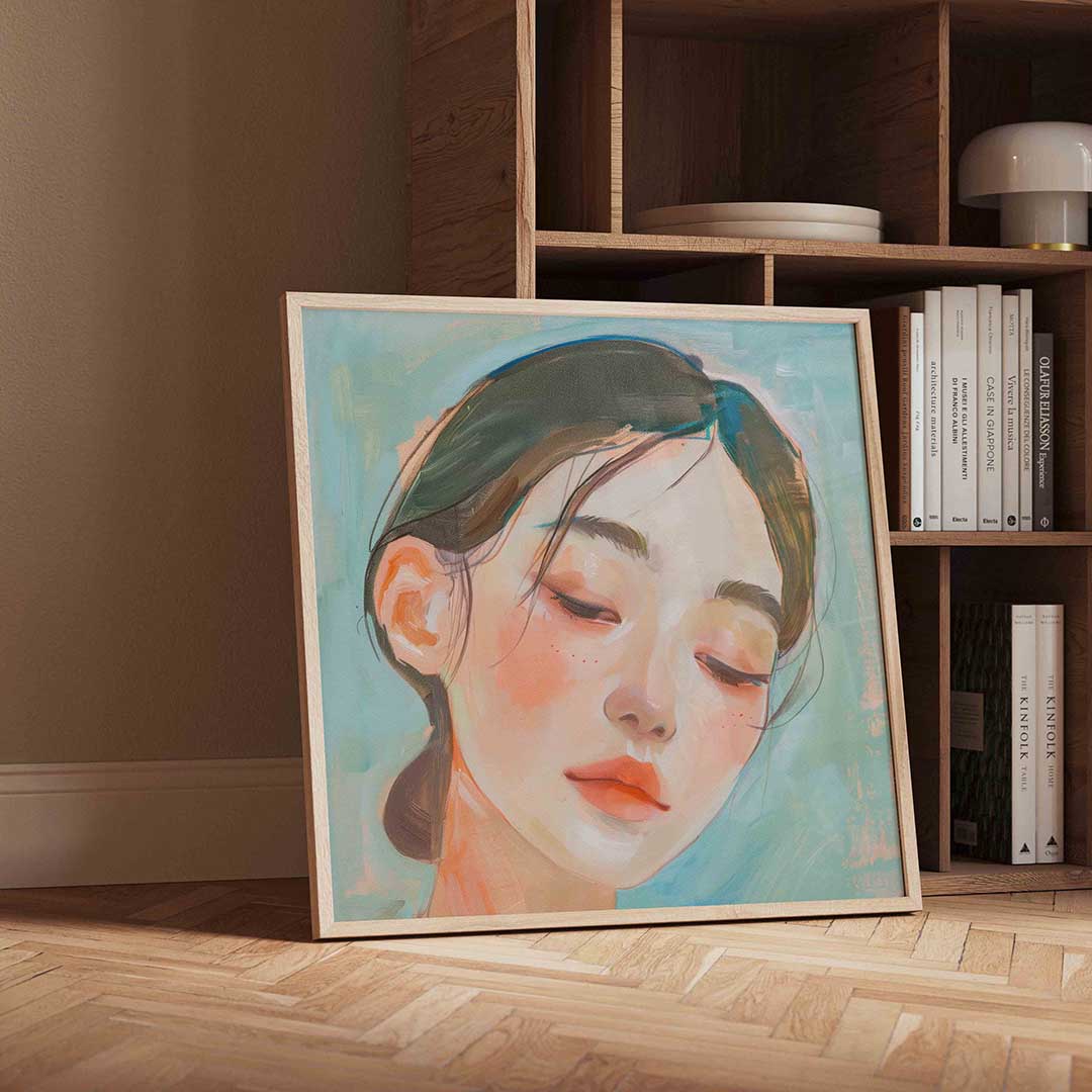 Portret van vrouw Poster