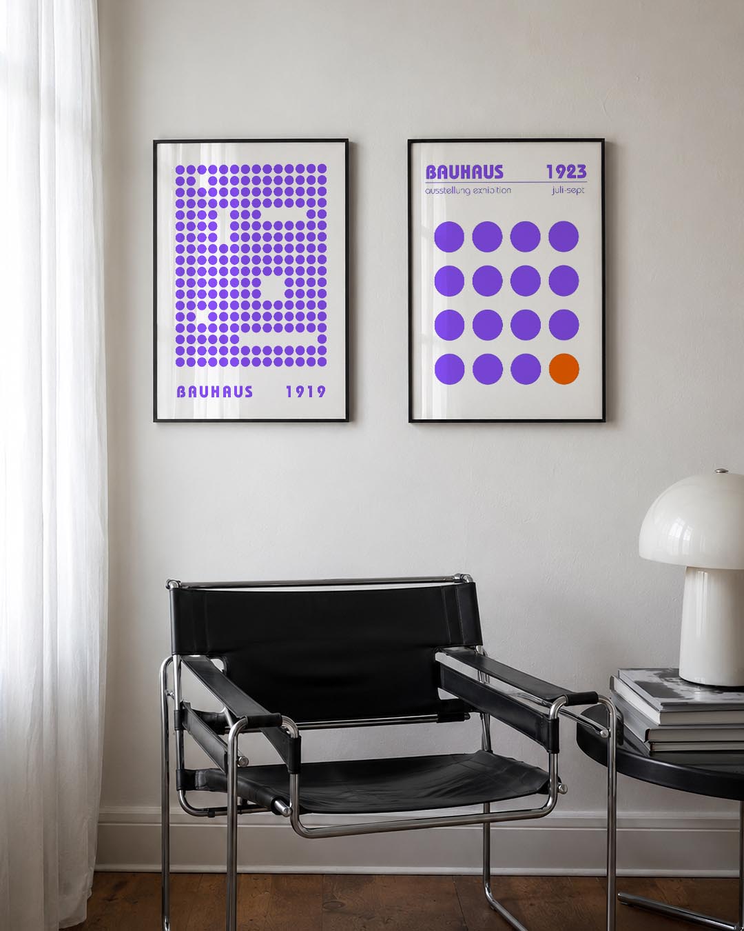 Paarse puntstructuur Posterset