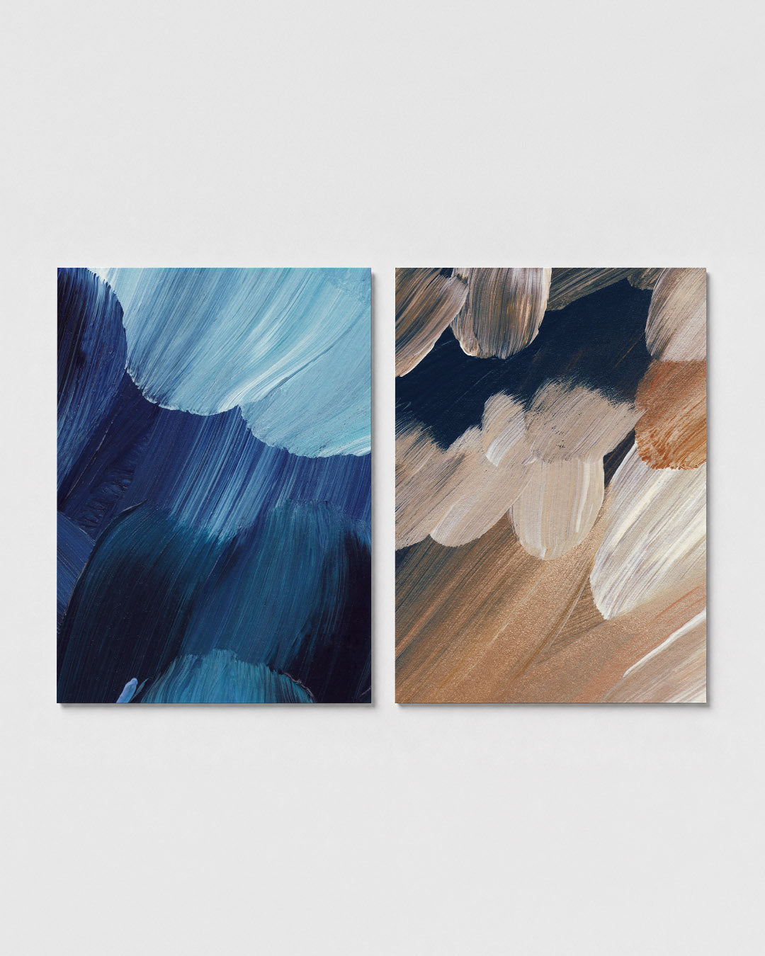 Golvende blauwtinten Posterset