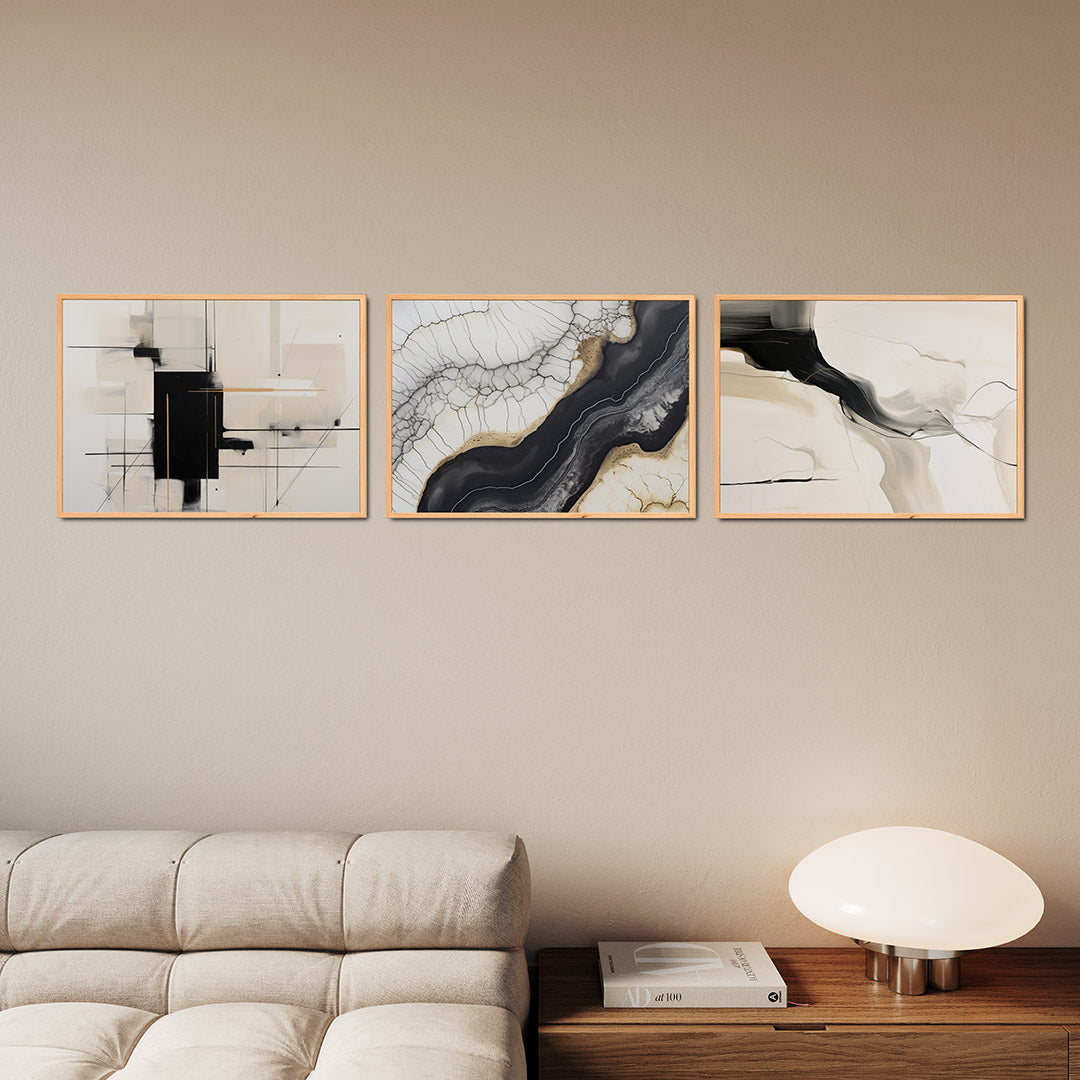 Lijnenspel en vlakken Posterset