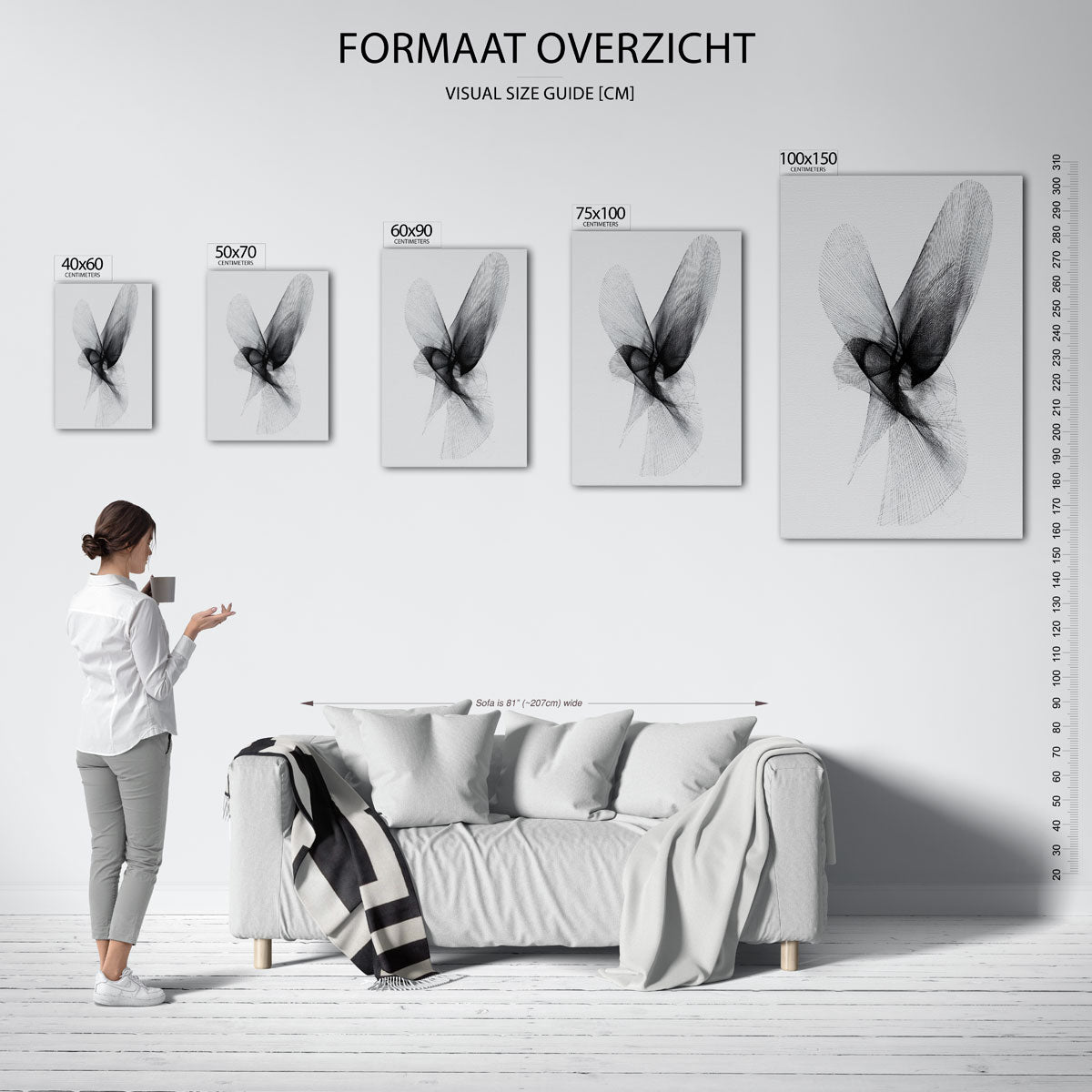 Dynamische lijnvormen Kunstwerk