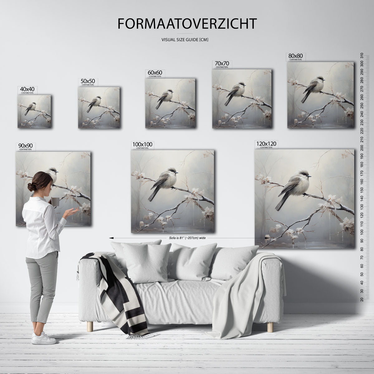 Vogel op tak Poster