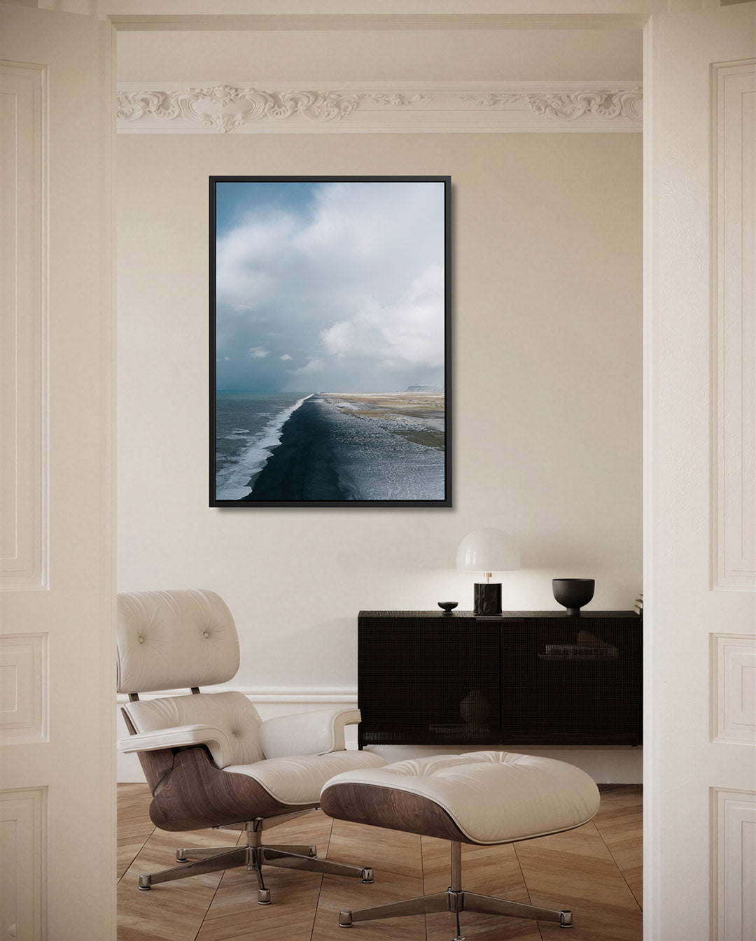 Kustlandschap met zee Kunstwerk