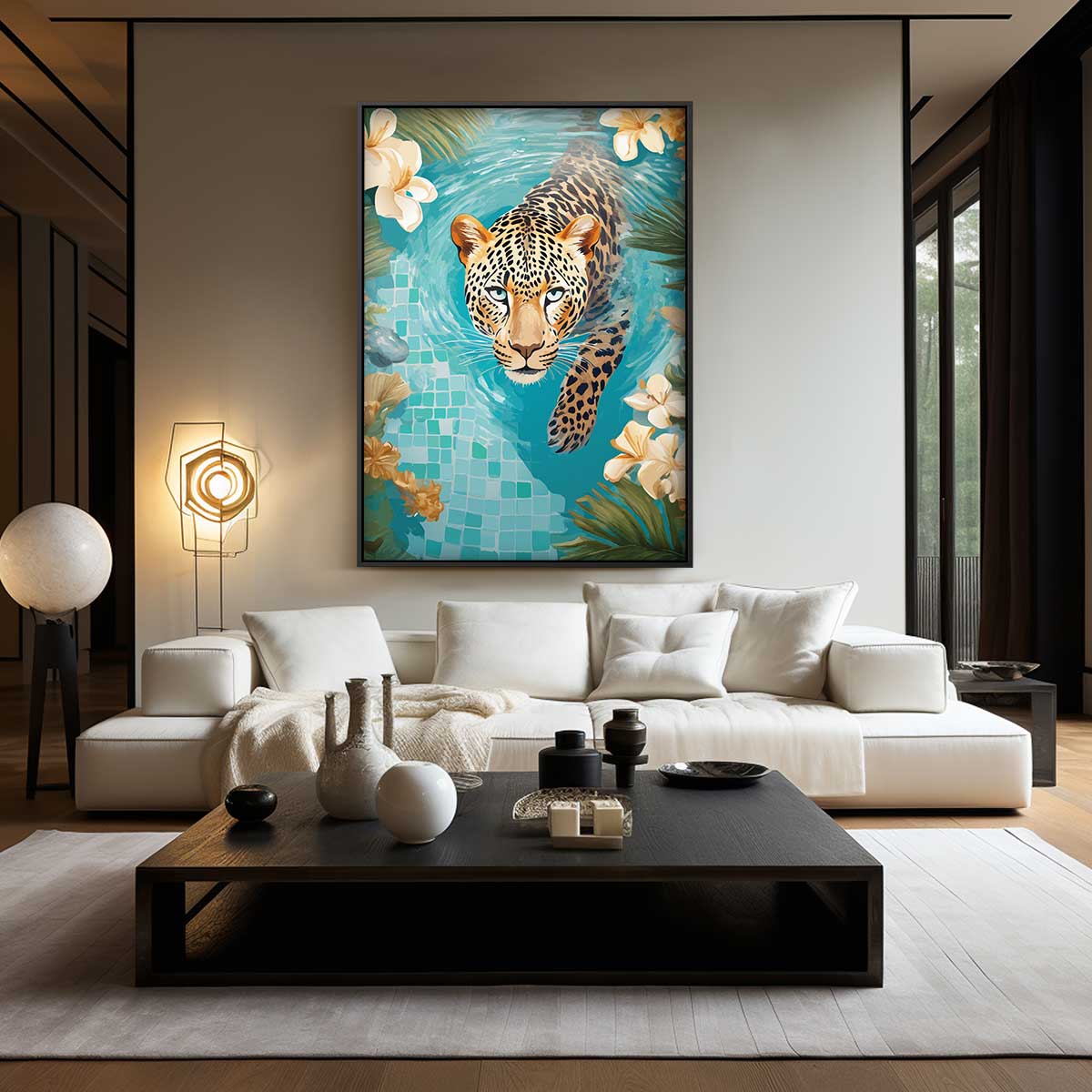 Majestätischer Leopard in den Tropen (Kunstwerk)