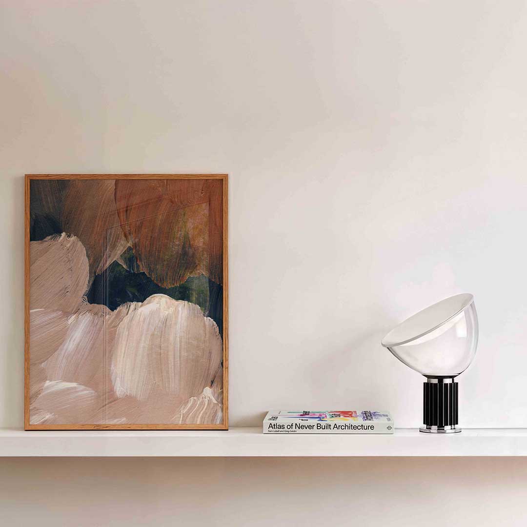 Abstracte penseelstreken Poster